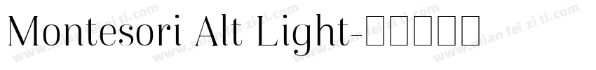 Montesori Alt Light字体转换